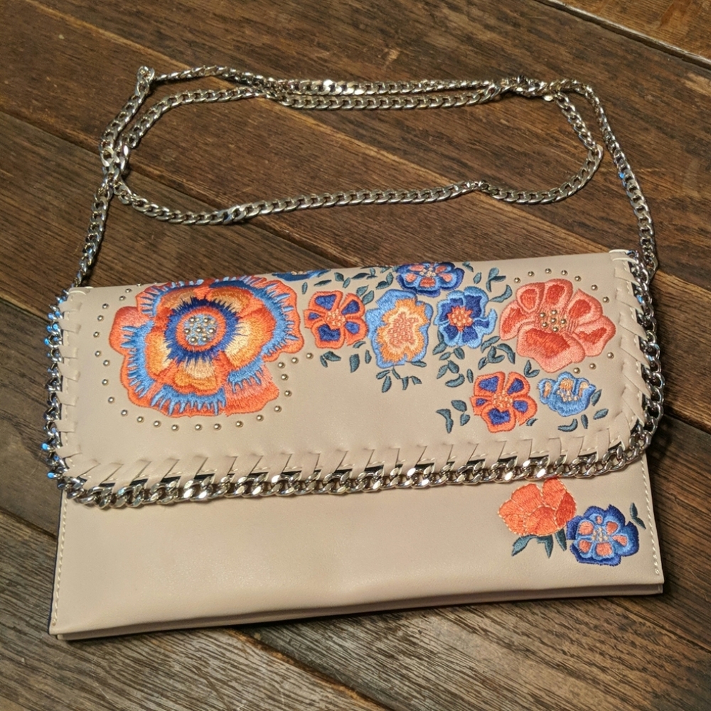 NWOT Topshop multicolor clutch/crossbody bag